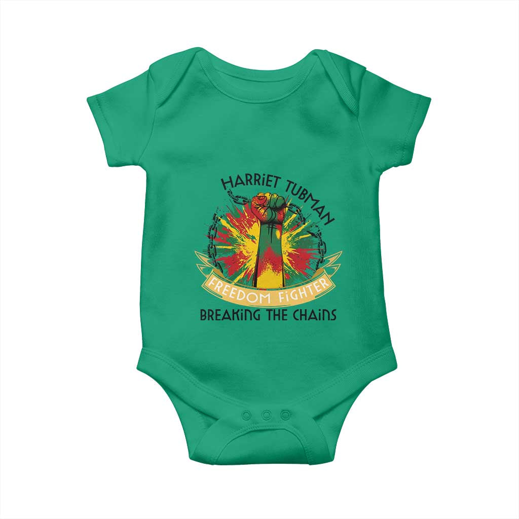 Harriet Tubman Baby Onesie Underground Railroad Hero Breaking Chains TS12 Irish Green Print Your Wear