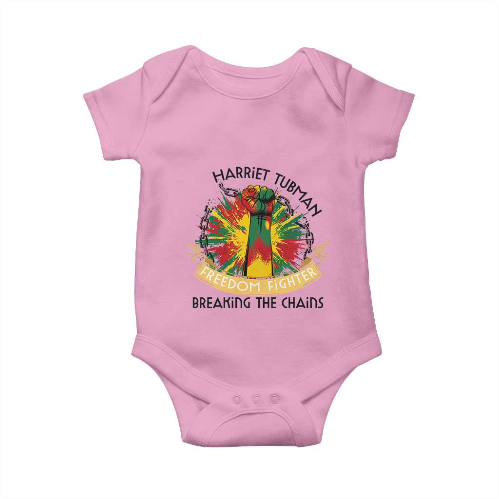 Harriet Tubman Baby Onesie Underground Railroad Hero Breaking Chains TS12 Light Pink Print Your Wear