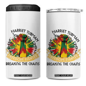 Harriet Tubman 4 in 1 Can Cooler Tumbler Underground Railroad Hero Breaking Chains TS12 One Size: 16 oz White Print Your Wear