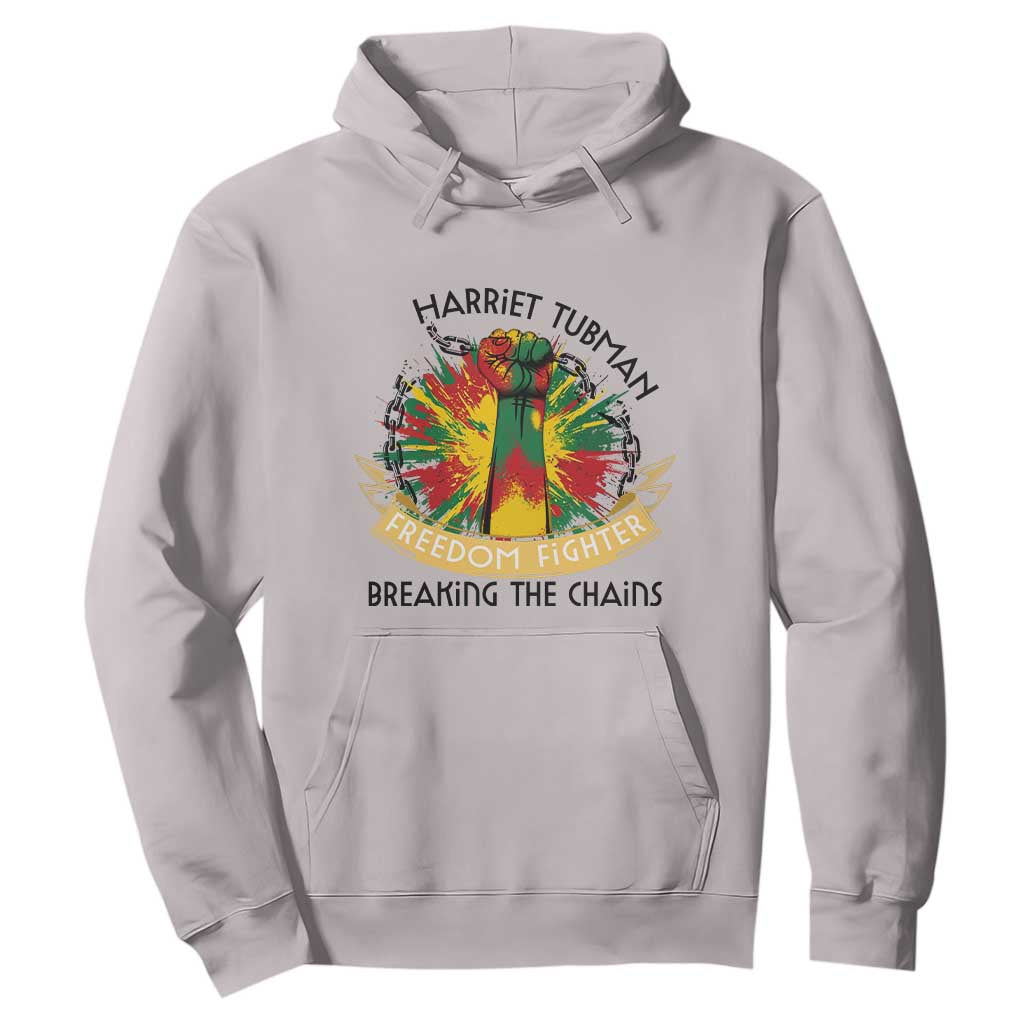 Harriet Tubman Hoodie Underground Railroad Hero Breaking Chains TS12 Ice Gray Print Your Wear