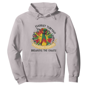 Harriet Tubman Hoodie Underground Railroad Hero Breaking Chains TS12 Ice Gray Print Your Wear