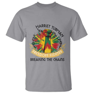 Harriet Tubman T Shirt Underground Railroad Hero Breaking Chains TS12 Sport Gray Print Your Wear