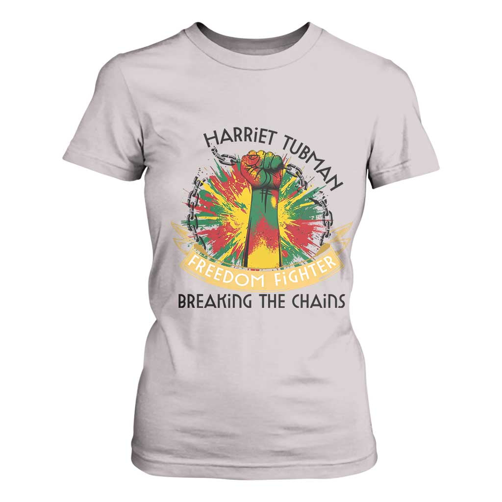 Harriet Tubman T Shirt For Women Underground Railroad Hero Breaking Chains TS12 Ice Gray Print Your Wear