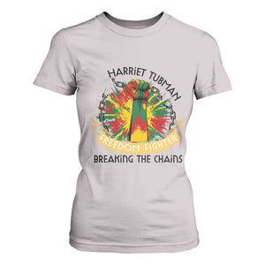 Harriet Tubman T Shirt For Women Underground Railroad Hero Breaking Chains TS12 Ice Gray Print Your Wear