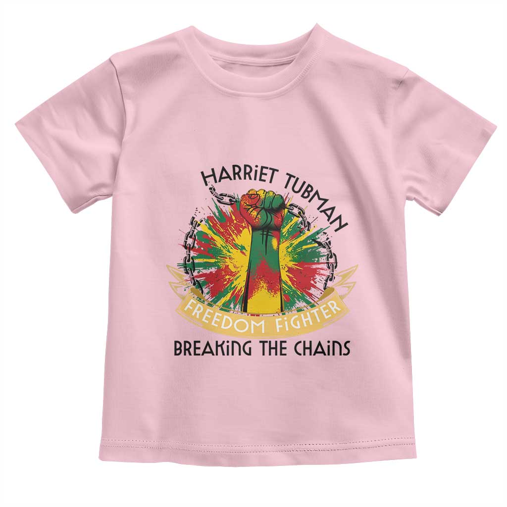 Harriet Tubman Toddler T Shirt Underground Railroad Hero Breaking Chains TS12 Light Pink Print Your Wear