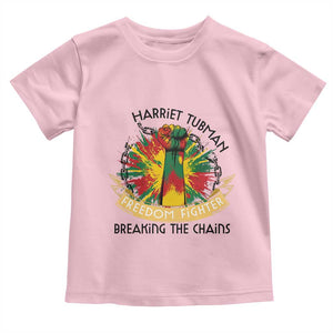 Harriet Tubman Toddler T Shirt Underground Railroad Hero Breaking Chains TS12 Light Pink Print Your Wear