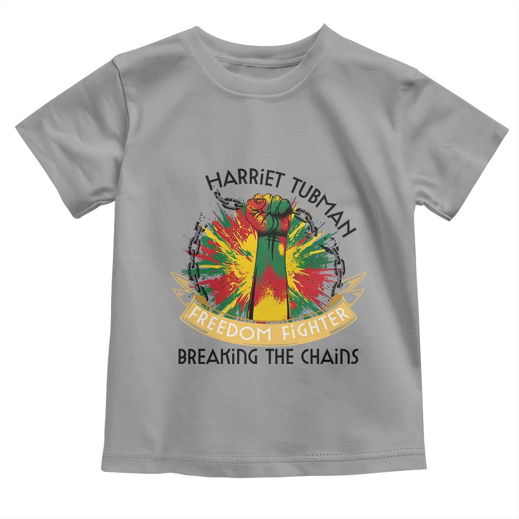 Harriet Tubman Toddler T Shirt Underground Railroad Hero Breaking Chains TS12 Sport Gray Print Your Wear