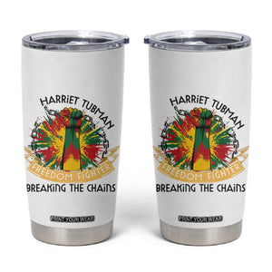 Harriet Tubman Tumbler Cup Underground Railroad Hero Breaking Chains TS12 White Print Your Wear
