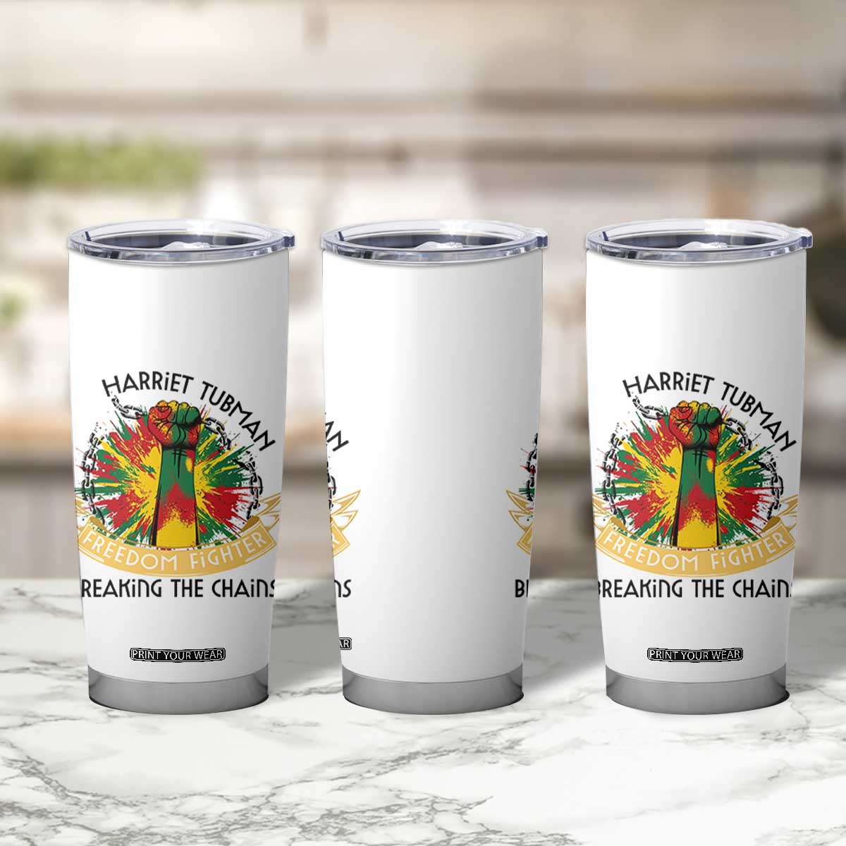 Harriet Tubman Tumbler Cup Underground Railroad Hero Breaking Chains TS12 Print Your Wear