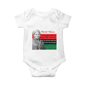 Harriet Tubman Quote Baby Onesie Pan African Flag Black History TS12 White Print Your Wear