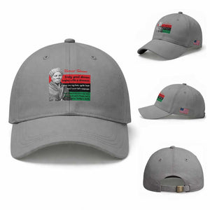 Harriet Tubman Quote Baseball Cap Pan African Flag Black History TS12 Baseball Cap Universal Fit Sport Gray Print Your Wear