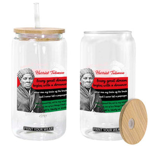 Harriet Tubman Quote Glass Can Pan African Flag Black History TS12 Print Your Wear