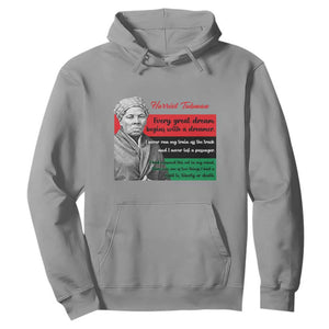 Harriet Tubman Quote Hoodie Pan African Flag Black History TS12 Sport Gray Print Your Wear