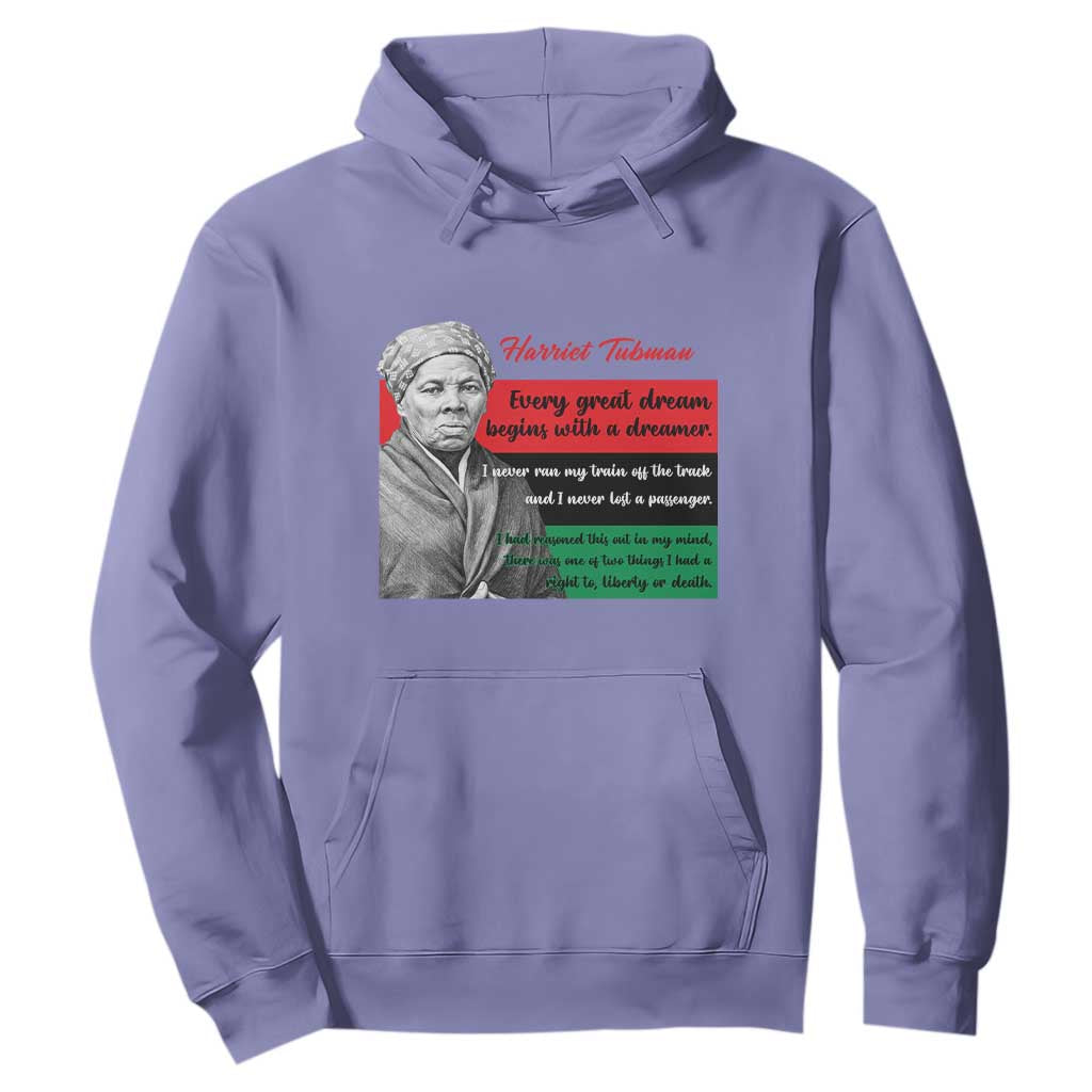 Harriet Tubman Quote Hoodie Pan African Flag Black History TS12 Violet Print Your Wear