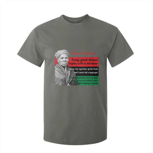 Harriet Tubman Quote T Shirt For Kid Pan African Flag Black History TS12 Military Green Print Your Wear