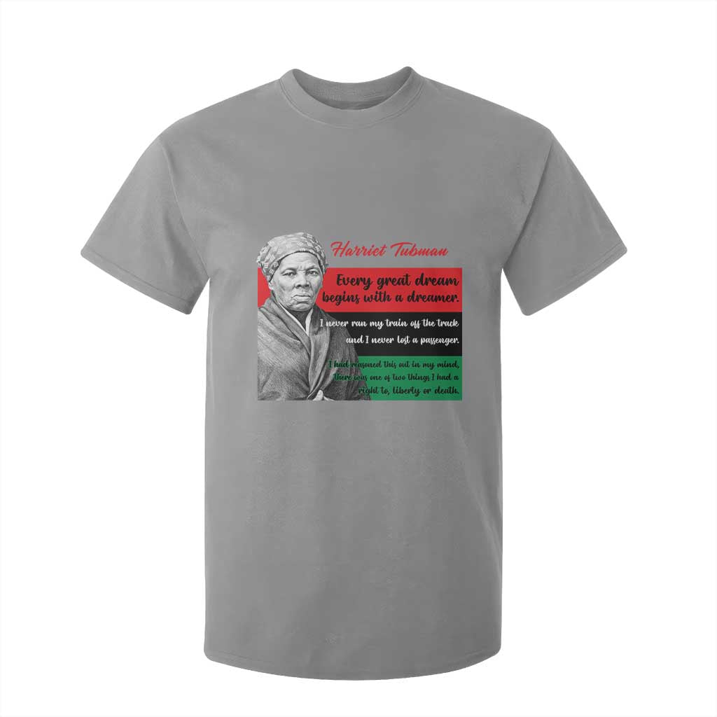 Harriet Tubman Quote T Shirt For Kid Pan African Flag Black History TS12 Sport Gray Print Your Wear