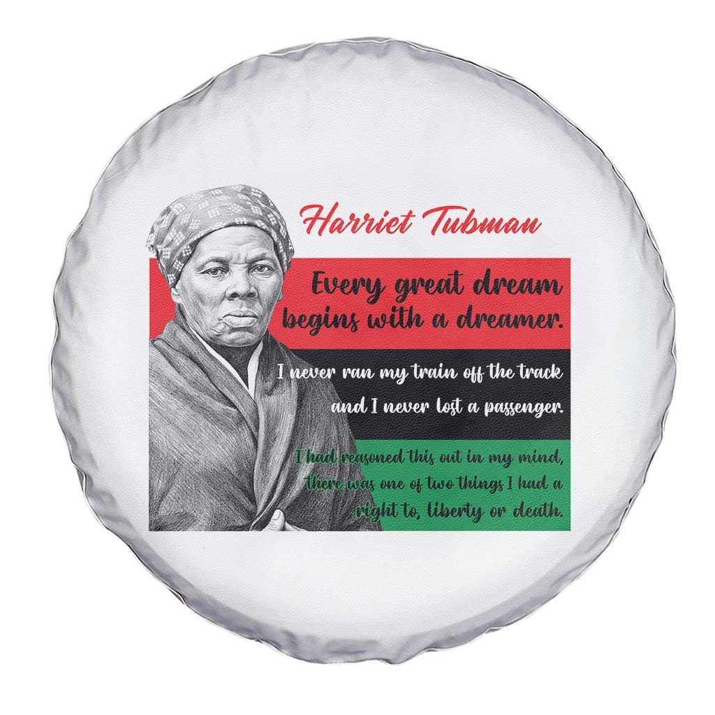 Harriet Tubman Quote Spare Tire Cover Pan African Flag Black History TS12 Print Your Wear