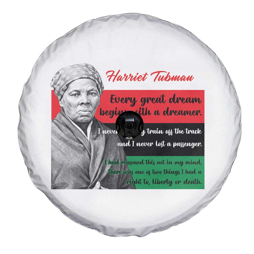 Harriet Tubman Quote Spare Tire Cover Pan African Flag Black History TS12 Print Your Wear