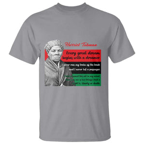 Harriet Tubman Quote T Shirt Pan African Flag Black History TS12 Sport Gray Print Your Wear