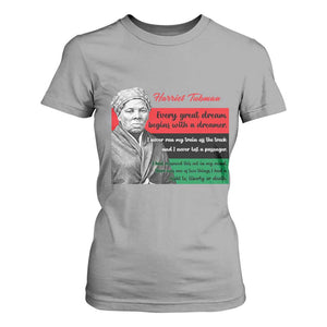 Harriet Tubman Quote T Shirt For Women Pan African Flag Black History TS12 Sport Gray Print Your Wear