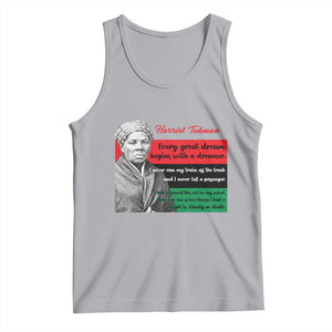 Harriet Tubman Quote Tank Top Pan African Flag Black History TS12 Athletic Heather Print Your Wear