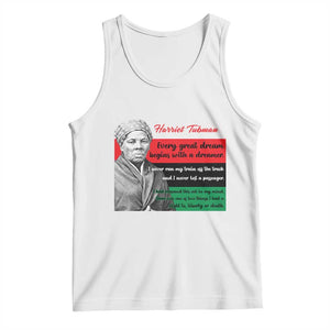 Harriet Tubman Quote Tank Top Pan African Flag Black History TS12 White Print Your Wear