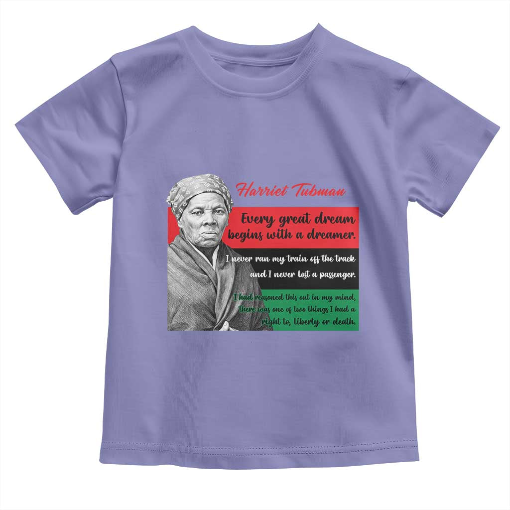 Harriet Tubman Quote Toddler T Shirt Pan African Flag Black History TS12 Violet Print Your Wear