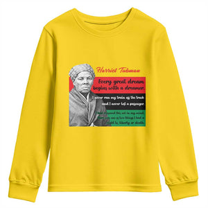 Harriet Tubman Quote Youth Sweatshirt Pan African Flag Black History TS12 Daisy Print Your Wear