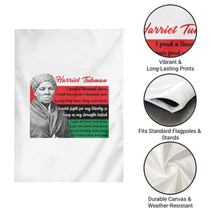 Harriet Tubman Legacy Garden Flag Pan African Flag Freedom Fighter Quote TS12 Print Your Wear