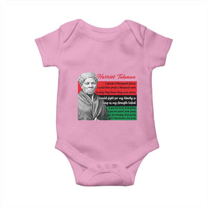 Harriet Tubman Legacy Baby Onesie Pan African Flag Freedom Fighter Quote TS12 Light Pink Print Your Wear