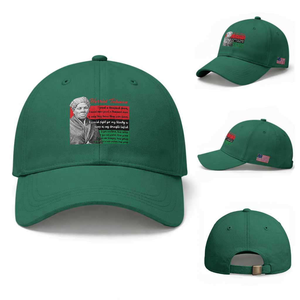 Harriet Tubman Legacy Baseball Cap Pan African Flag Freedom Fighter Quote TS12 Baseball Cap Universal Fit Irish Green Print Your Wear