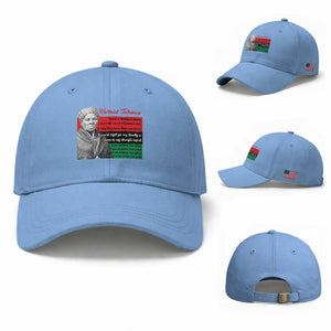 Harriet Tubman Legacy Baseball Cap Pan African Flag Freedom Fighter Quote TS12 Baseball Cap Universal Fit Light Blue Print Your Wear