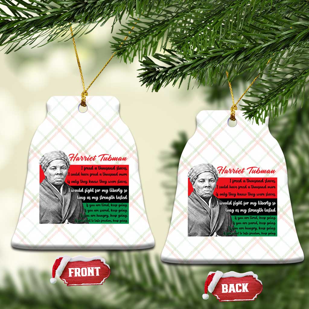 Harriet Tubman Legacy Ceramic Ornament Pan African Flag Freedom Fighter Quote TS12 Print Your Wear