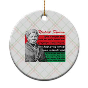 Harriet Tubman Legacy Ceramic Ornament Pan African Flag Freedom Fighter Quote TS12 1pc Christmas Plaid Print Your Wear