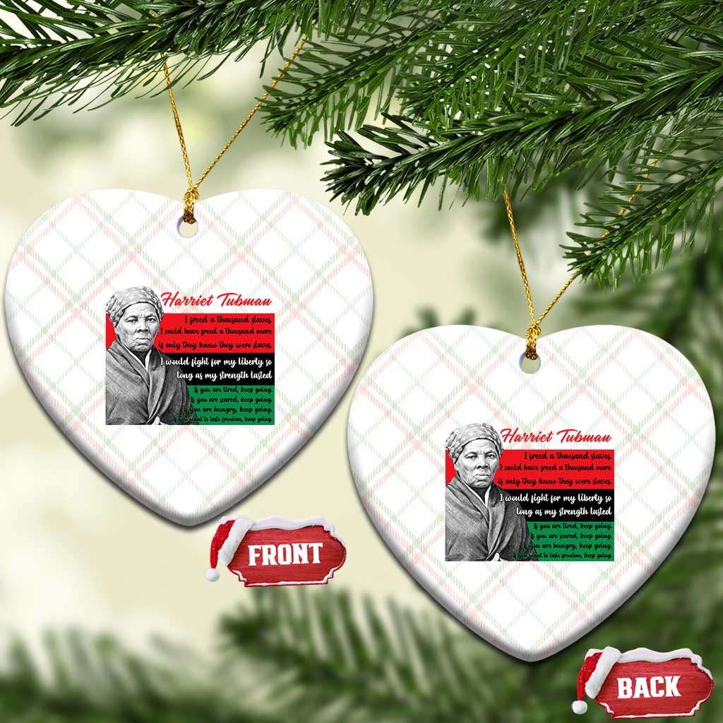 Harriet Tubman Legacy Ceramic Ornament Pan African Flag Freedom Fighter Quote TS12 Print Your Wear