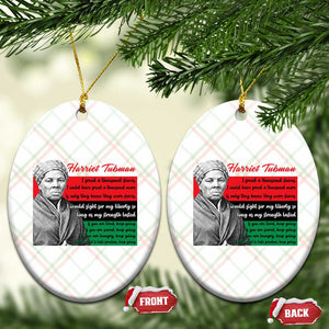 Harriet Tubman Legacy Ceramic Ornament Pan African Flag Freedom Fighter Quote TS12 Print Your Wear