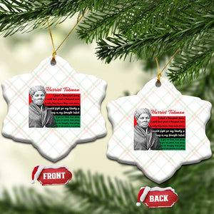 Harriet Tubman Legacy Ceramic Ornament Pan African Flag Freedom Fighter Quote TS12 Print Your Wear