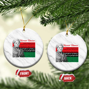 Harriet Tubman Legacy Ceramic Ornament Pan African Flag Freedom Fighter Quote TS12 1pc White Marble Print Your Wear