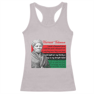 Harriet Tubman Legacy Racerback Tank Top Pan African Flag Freedom Fighter Quote TS12 Ice Gray Print Your Wear