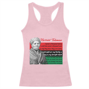 Harriet Tubman Legacy Racerback Tank Top Pan African Flag Freedom Fighter Quote TS12 Light Pink Print Your Wear