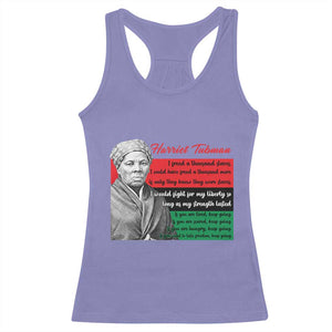 Harriet Tubman Legacy Racerback Tank Top Pan African Flag Freedom Fighter Quote TS12 Violet Print Your Wear