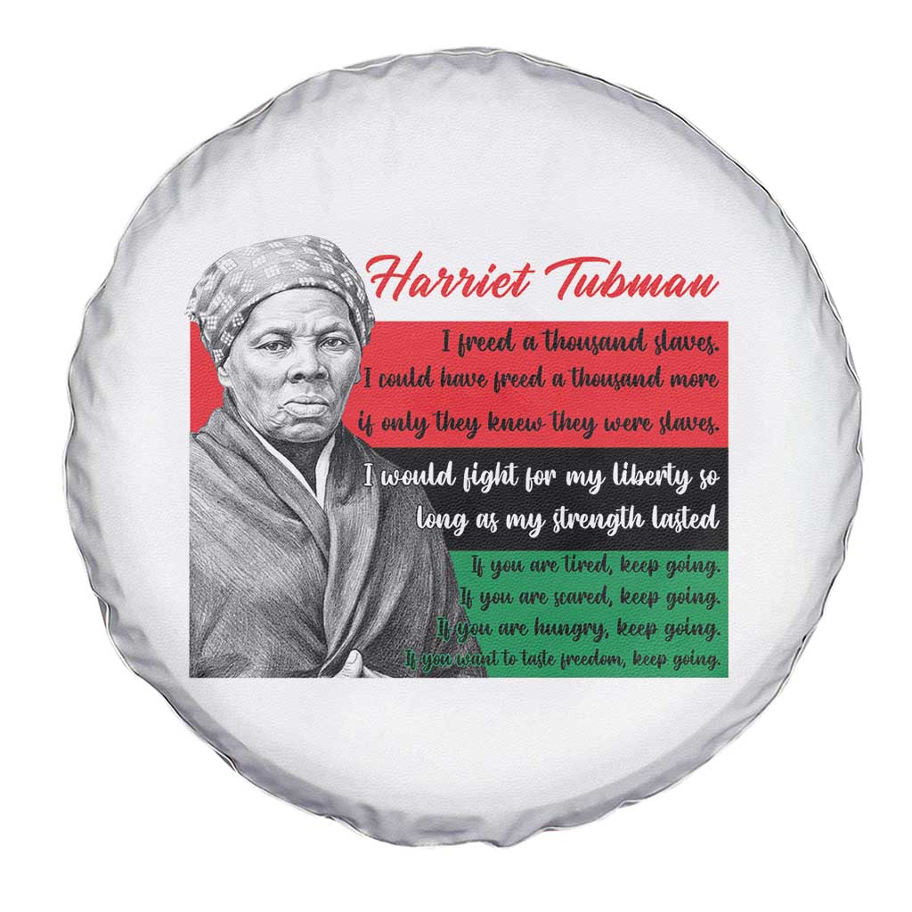 Harriet Tubman Legacy Spare Tire Cover Pan African Flag Freedom Fighter Quote TS12 Print Your Wear