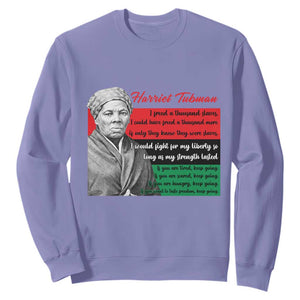Harriet Tubman Legacy Sweatshirt Pan African Flag Freedom Fighter Quote TS12 Violet Print Your Wear