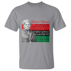 Harriet Tubman Legacy T Shirt Pan African Flag Freedom Fighter Quote TS12 Sport Gray Print Your Wear