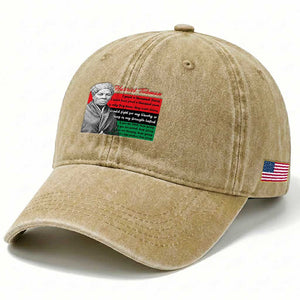 Harriet Tubman Legacy Washed Cotton Baseball Cap Pan African Flag Freedom Fighter Quote TS12 Print Your Wear