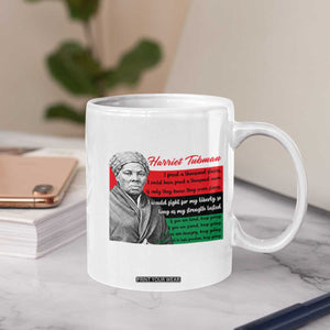 Harriet Tubman Legacy Coffee Mug Pan African Flag Freedom Fighter Quote TS12 Print Your Wear