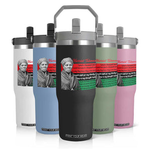 Harriet Tubman Legacy Flip Straw Tumbler Pan African Flag Freedom Fighter Quote TS12 Print Your Wear