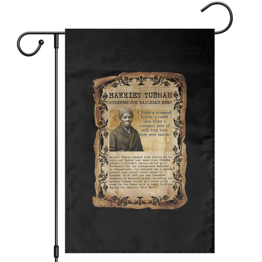 Harriet Tubman Garden Flag Womens History Month Gift TS12 Black Print Your Wear