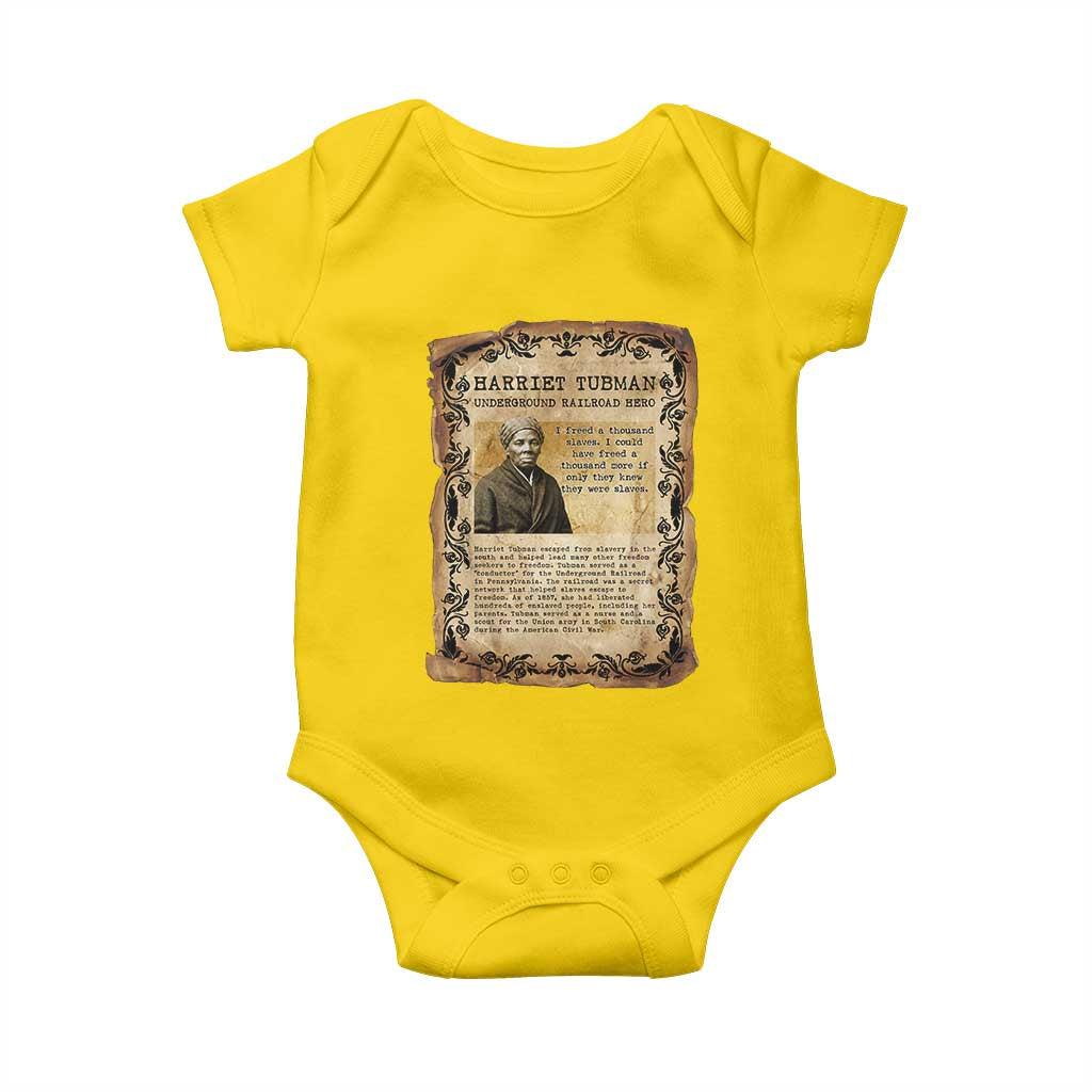 Harriet Tubman Baby Onesie Womens History Month Gift TS12 Daisy Print Your Wear