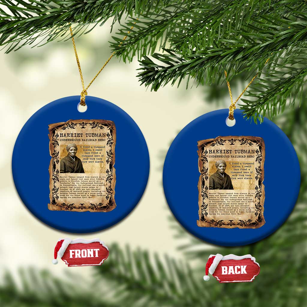 Harriet Tubman Ceramic Ornament Womens History Month Gift TS12 1pc Blue Print Your Wear